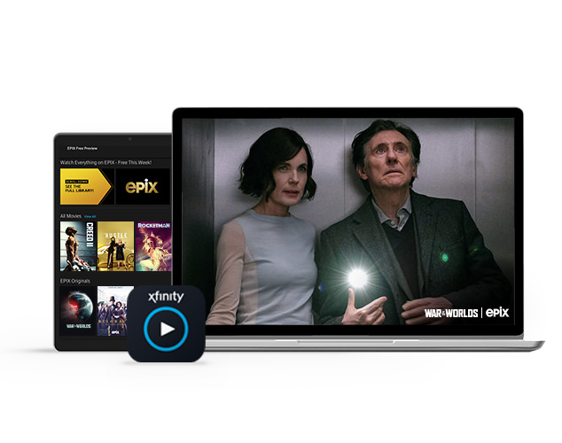 Xfinity Stream en tableta y laptop